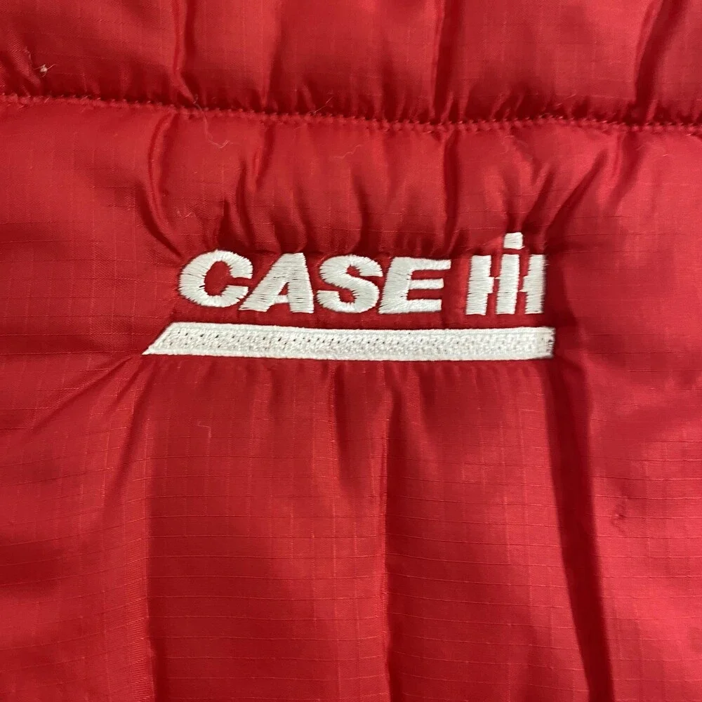 Case IH Puffer Vest Mens 1X Red Swingster Arctic Quilt Zip Front Embroidered